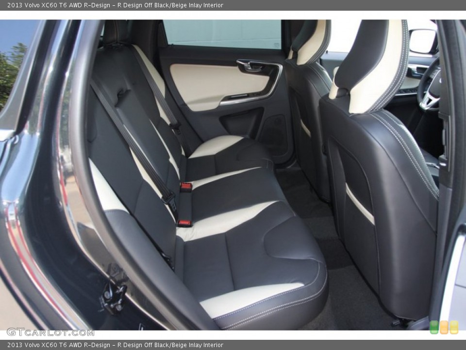 R Design Off Black/Beige Inlay Interior Rear Seat for the 2013 Volvo XC60 T6 AWD R-Design #80696567