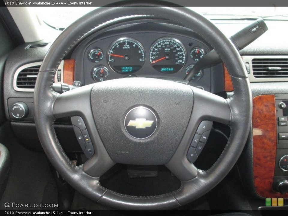 Ebony Interior Steering Wheel for the 2010 Chevrolet Avalanche LS 4x4 #80697292