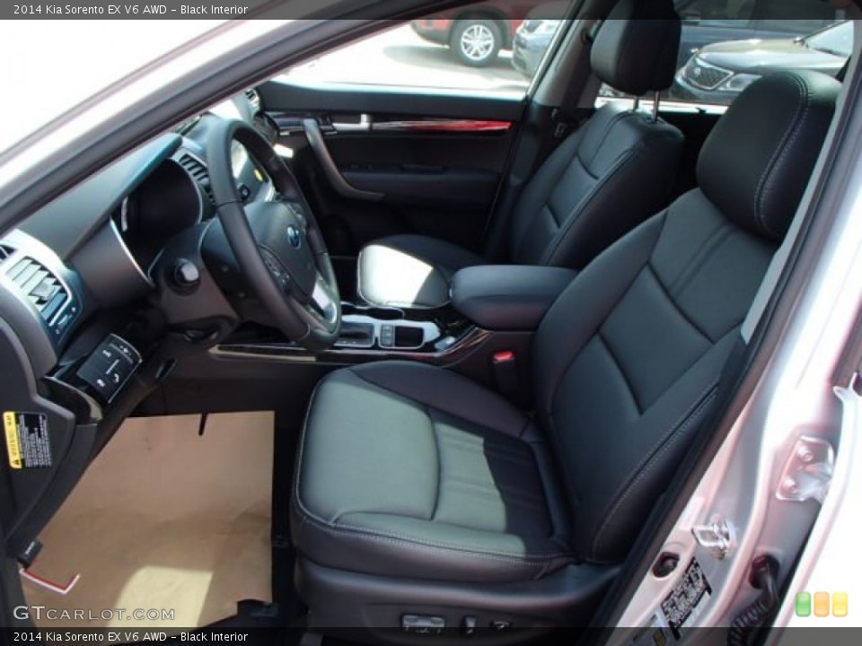 Black Interior Front Seat for the 2014 Kia Sorento EX V6 AWD #80697413