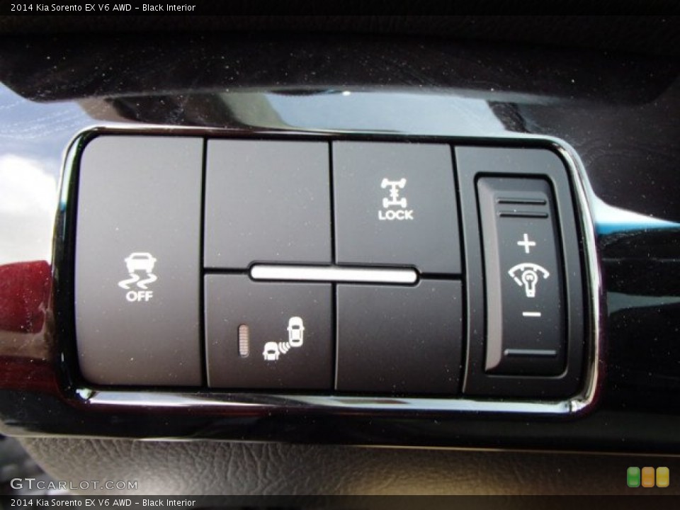 Black Interior Controls for the 2014 Kia Sorento EX V6 AWD #80697508