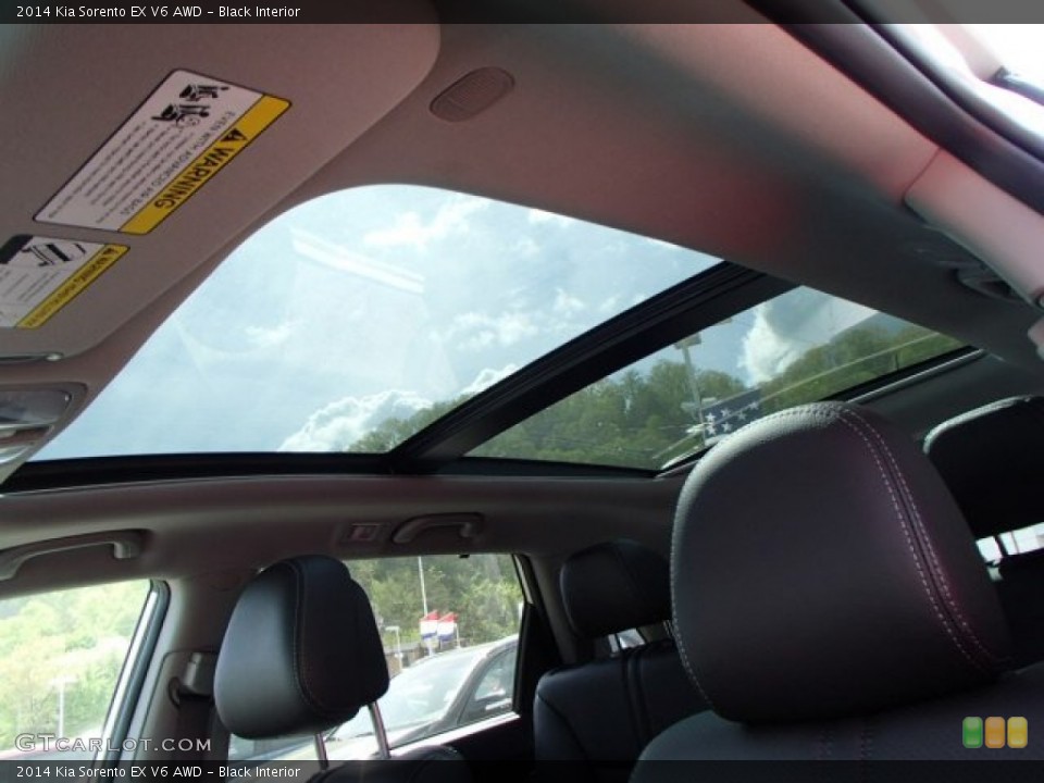 Black Interior Sunroof for the 2014 Kia Sorento EX V6 AWD #80697527