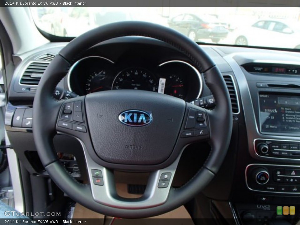 Black Interior Steering Wheel for the 2014 Kia Sorento EX V6 AWD #80697587