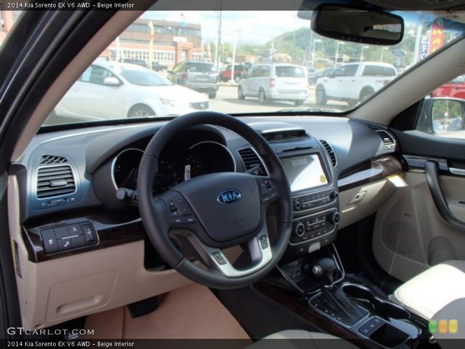 Beige Interior Photo for the 2014 Kia Sorento EX V6 AWD #80697850