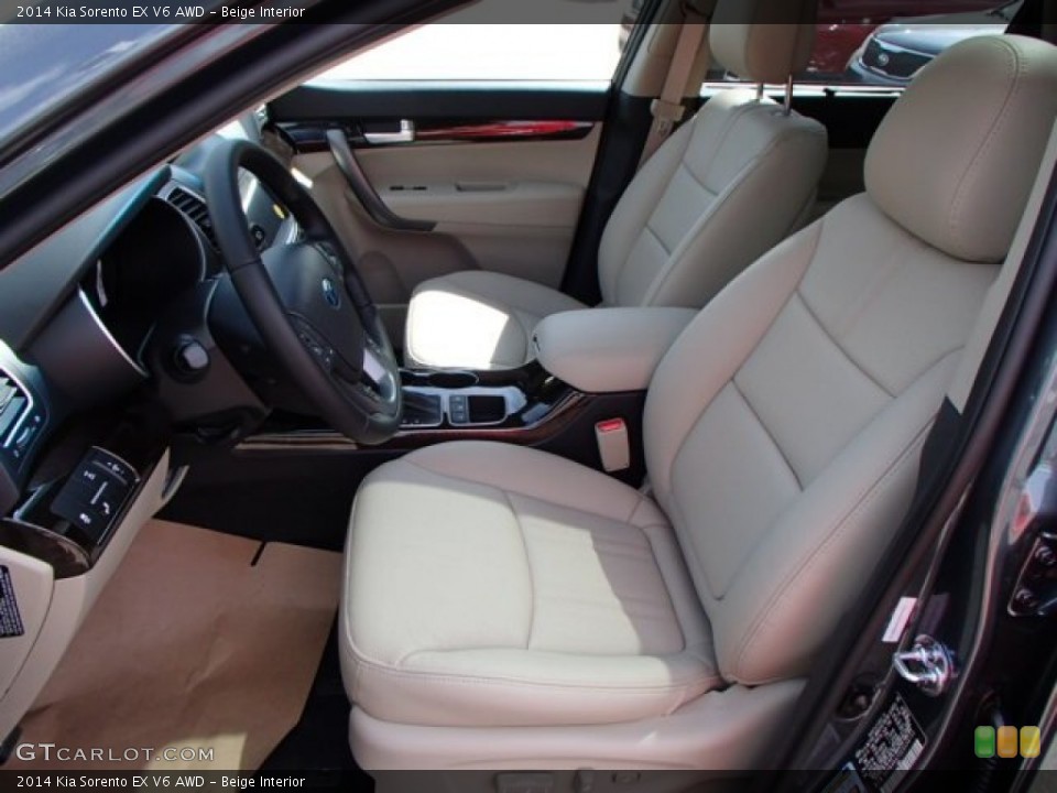 Beige Interior Front Seat for the 2014 Kia Sorento EX V6 AWD #80697870