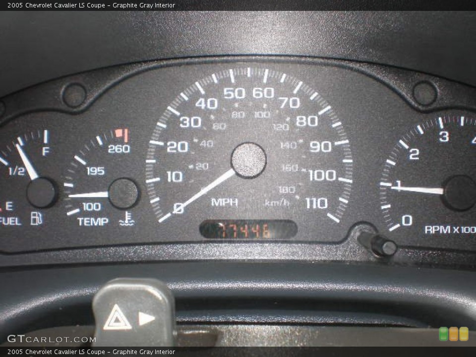 Graphite Gray Interior Gauges for the 2005 Chevrolet Cavalier LS Coupe #80697894