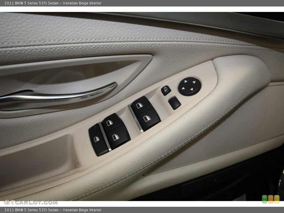 Venetian Beige Interior Controls for the 2011 BMW 5 Series 535i Sedan #80699344