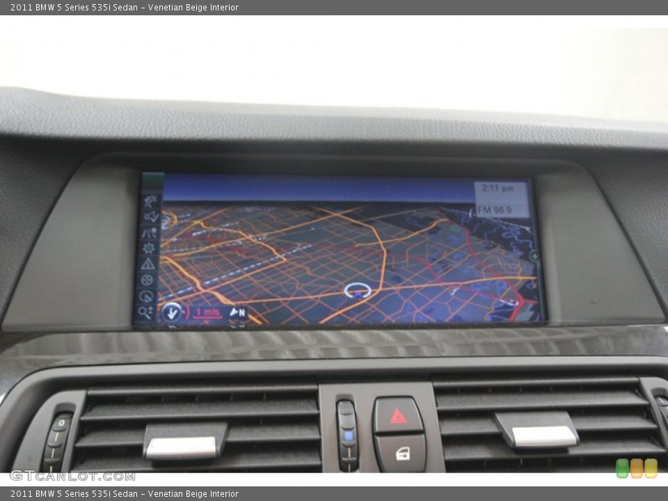 Venetian Beige Interior Navigation for the 2011 BMW 5 Series 535i Sedan #80699489