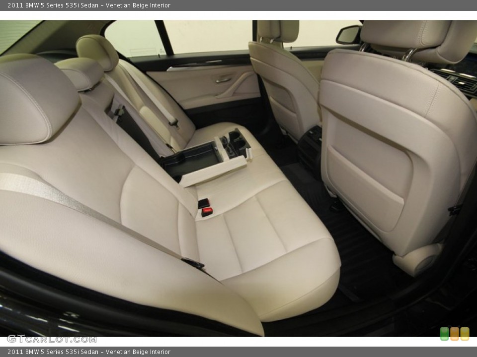 Venetian Beige Interior Rear Seat for the 2011 BMW 5 Series 535i Sedan #80699854