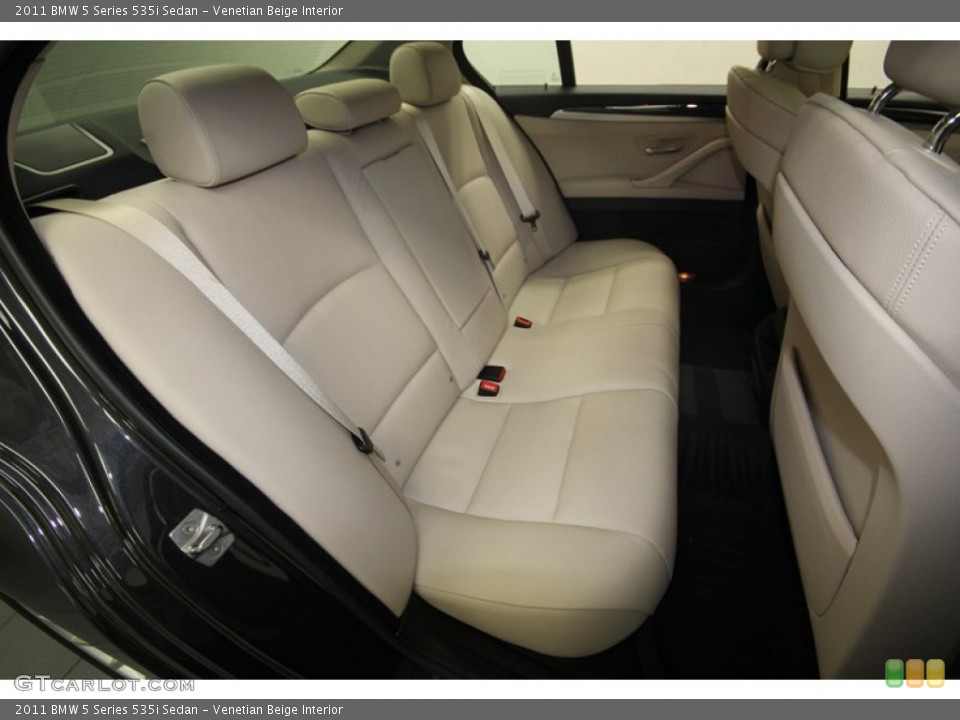 Venetian Beige Interior Rear Seat for the 2011 BMW 5 Series 535i Sedan #80699888