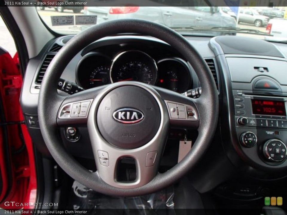Black Soul Logo Cloth Interior Steering Wheel for the 2011 Kia Soul + #80701095