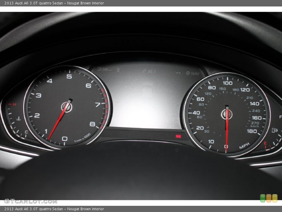 Nougat Brown Interior Gauges for the 2013 Audi A6 3.0T quattro Sedan #80702061