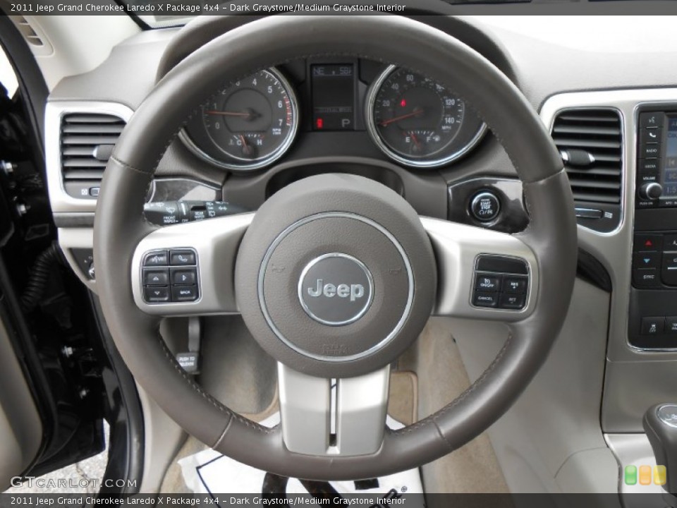 Dark Graystone/Medium Graystone Interior Steering Wheel for the 2011 Jeep Grand Cherokee Laredo X Package 4x4 #80702153