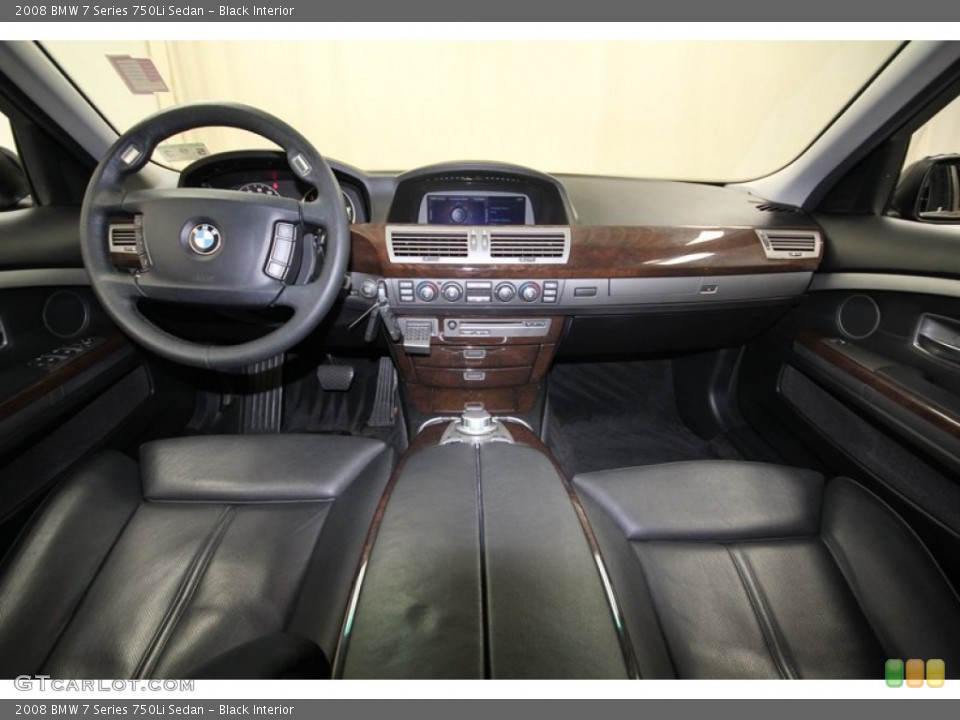 Black Interior Dashboard for the 2008 BMW 7 Series 750Li Sedan #80703251