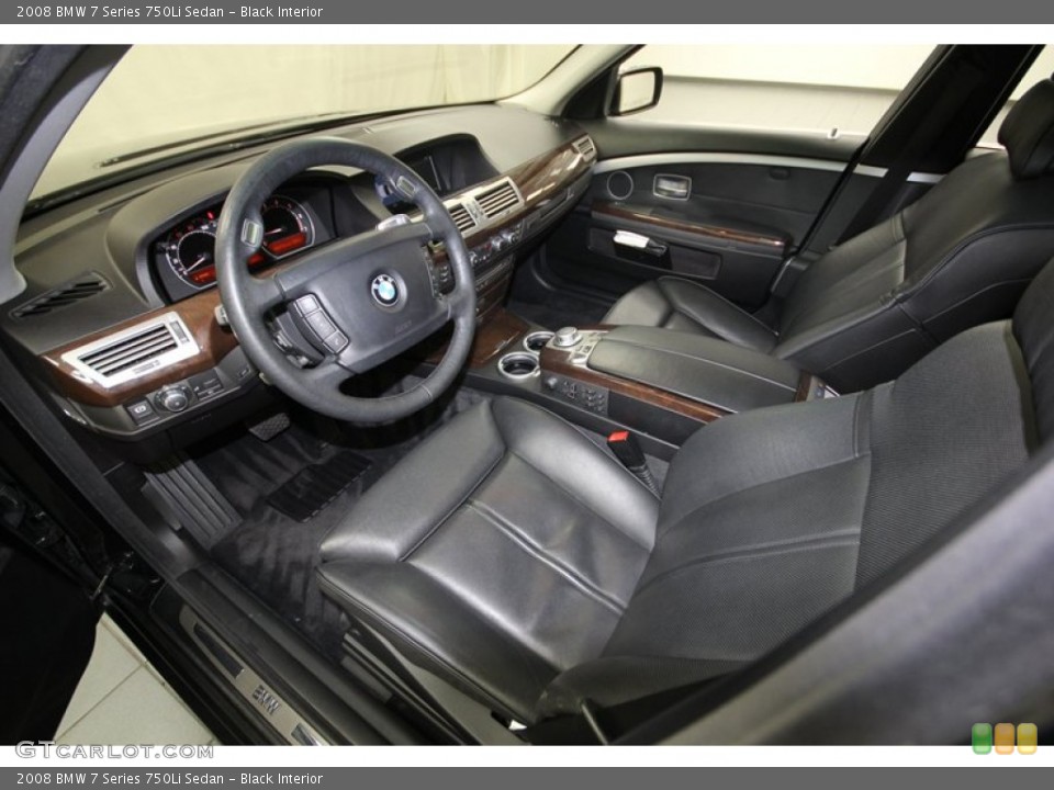 Black Interior Prime Interior for the 2008 BMW 7 Series 750Li Sedan #80703467