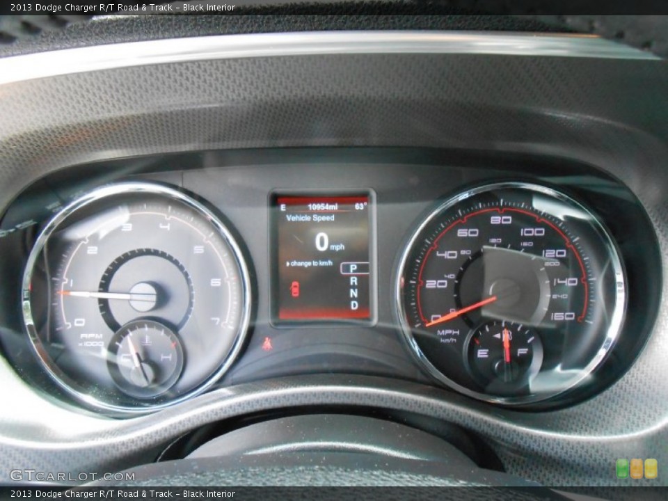 Black Interior Gauges for the 2013 Dodge Charger R/T Road & Track #80703470