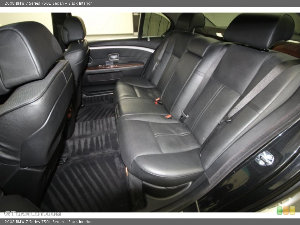 Black Interior Rear Seat for the 2008 BMW 7 Series 750Li Sedan #80703494