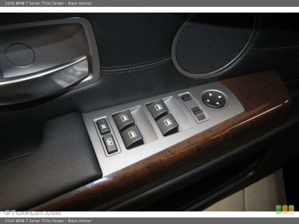 Black Interior Controls for the 2008 BMW 7 Series 750Li Sedan #80703546
