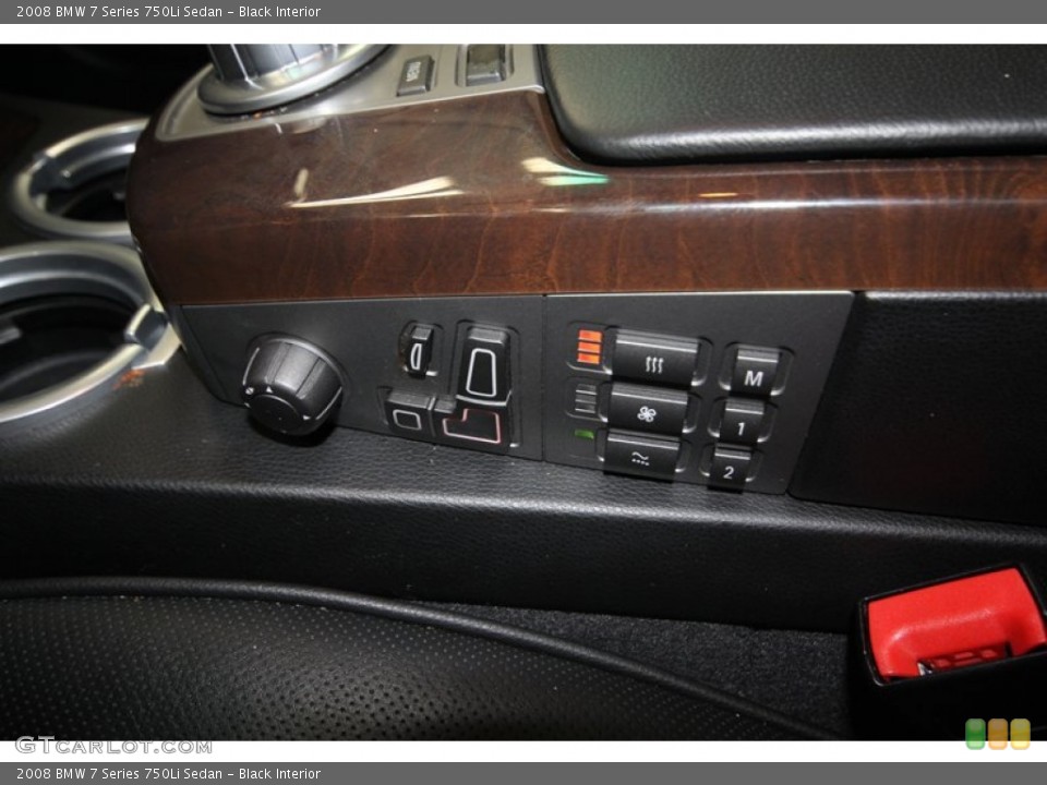 Black Interior Controls for the 2008 BMW 7 Series 750Li Sedan #80703720