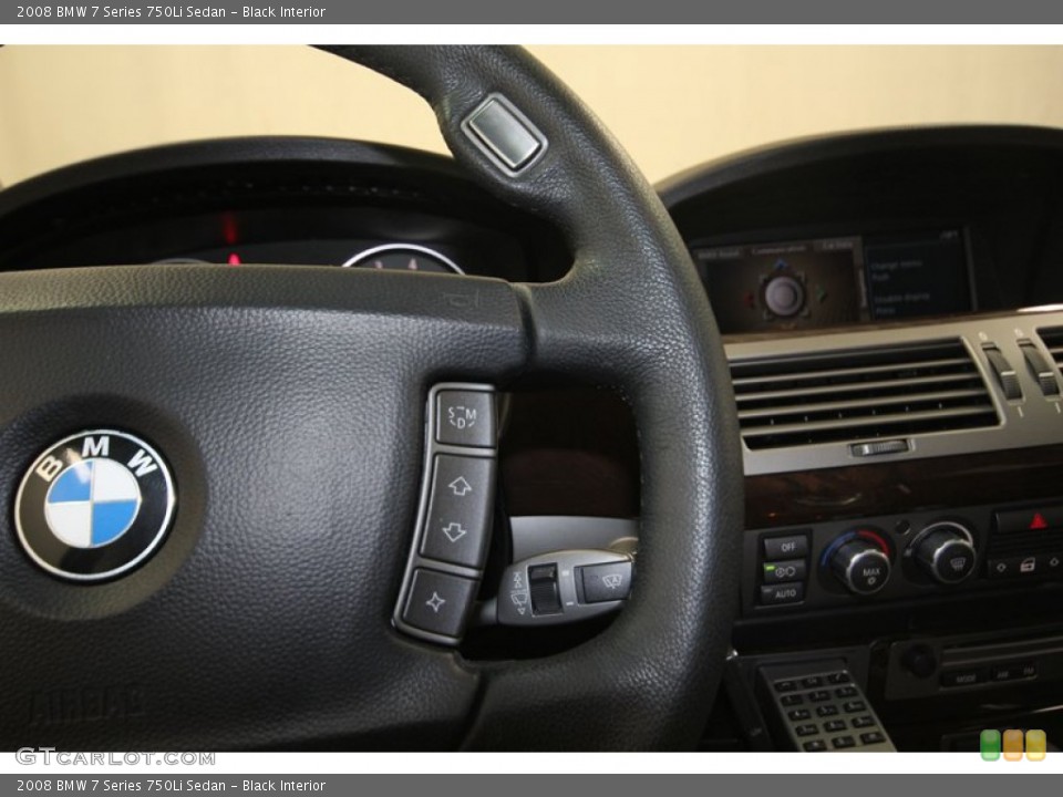 Black Interior Controls for the 2008 BMW 7 Series 750Li Sedan #80703808