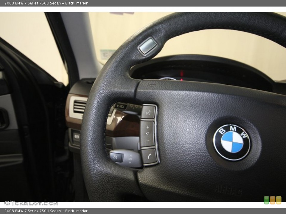 Black Interior Controls for the 2008 BMW 7 Series 750Li Sedan #80703833