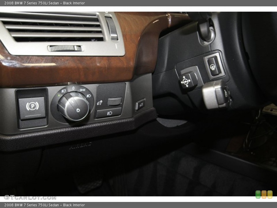 Black Interior Controls for the 2008 BMW 7 Series 750Li Sedan #80703854