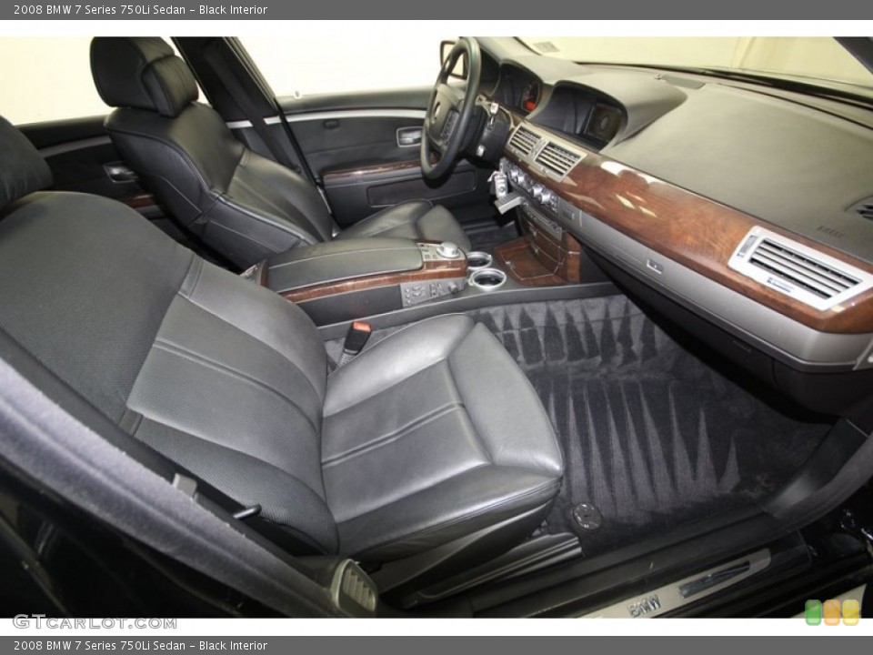 Black Interior Front Seat for the 2008 BMW 7 Series 750Li Sedan #80704234