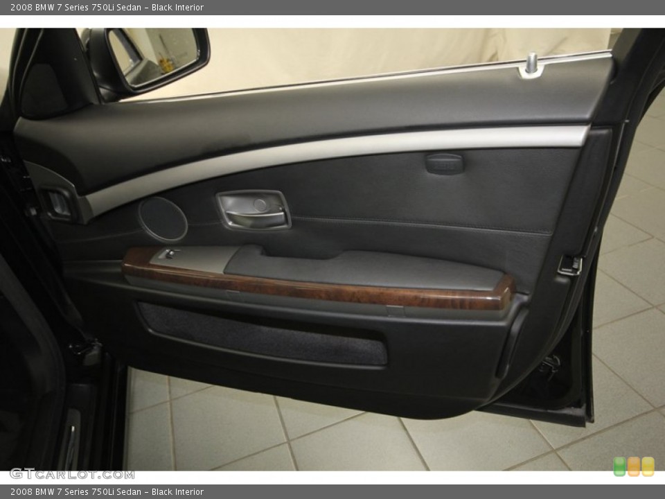 Black Interior Door Panel for the 2008 BMW 7 Series 750Li Sedan #80704283