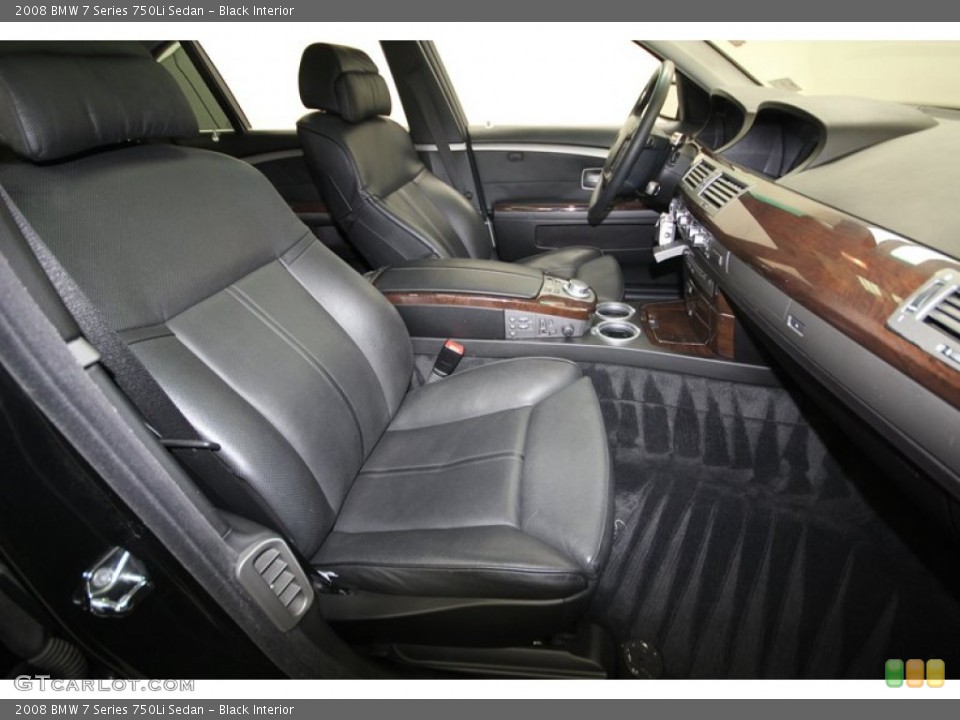 Black Interior Photo for the 2008 BMW 7 Series 750Li Sedan #80704306