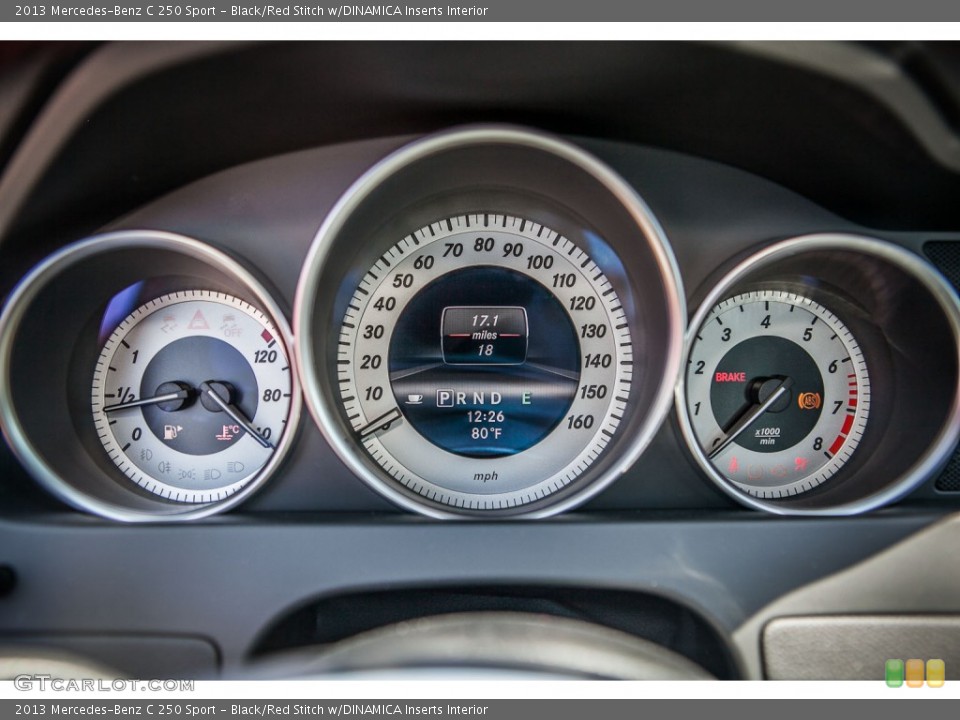 Black/Red Stitch w/DINAMICA Inserts Interior Gauges for the 2013 Mercedes-Benz C 250 Sport #80705231