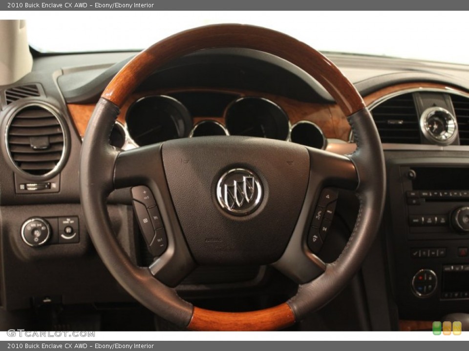 Ebony/Ebony Interior Steering Wheel for the 2010 Buick Enclave CX AWD #80706127