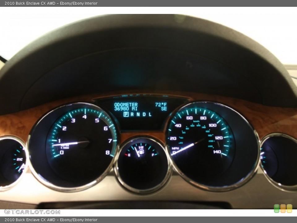 Ebony/Ebony Interior Gauges for the 2010 Buick Enclave CX AWD #80706146