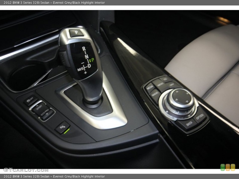 Everest Grey/Black Highlight Interior Transmission for the 2012 BMW 3 Series 328i Sedan #80707494