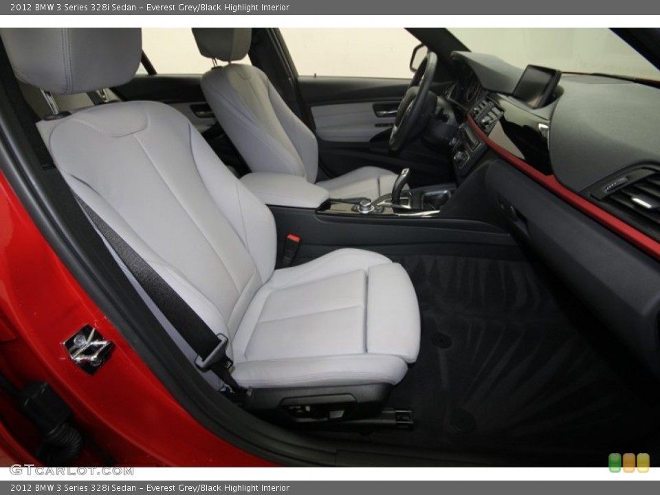 Everest Grey/Black Highlight Interior Photo for the 2012 BMW 3 Series 328i Sedan #80707902