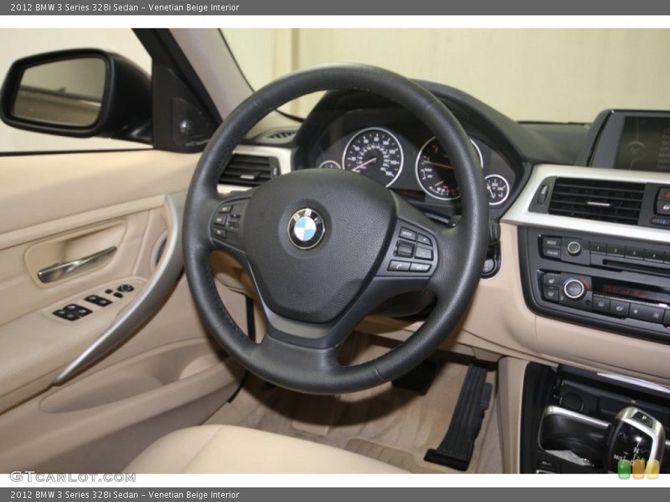 Venetian Beige Interior Steering Wheel for the 2012 BMW 3 Series 328i Sedan #80710272