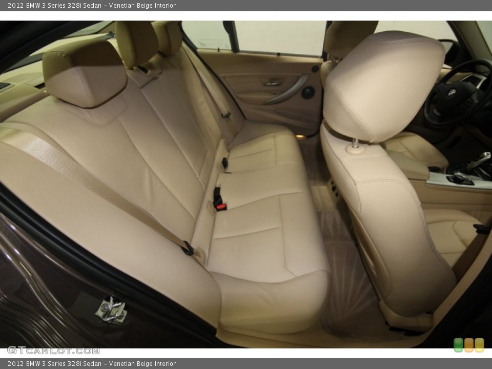 Venetian Beige Interior Rear Seat for the 2012 BMW 3 Series 328i Sedan #80710358