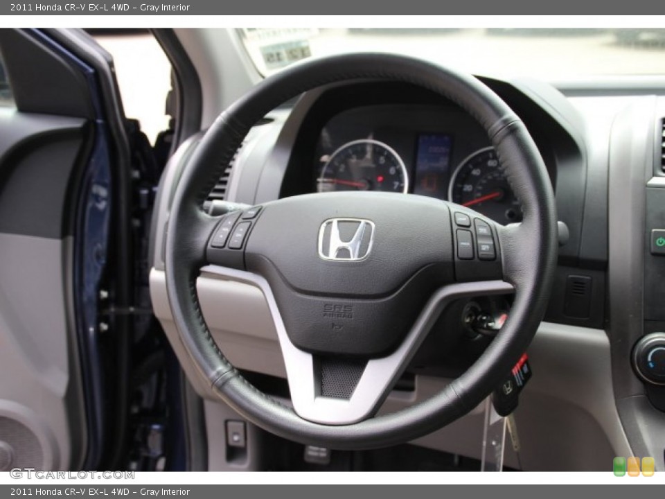 Gray Interior Steering Wheel for the 2011 Honda CR-V EX-L 4WD #80710805