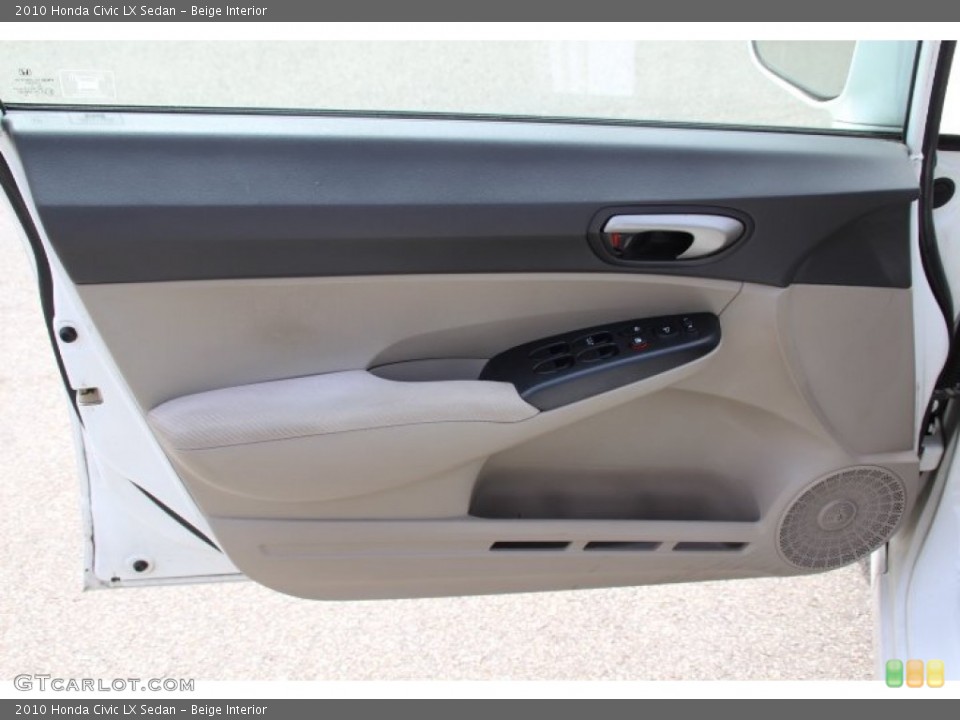 Beige Interior Door Panel for the 2010 Honda Civic LX Sedan #80711115
