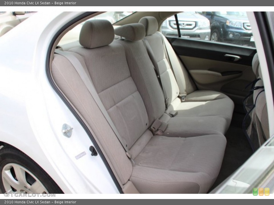 Beige Interior Rear Seat for the 2010 Honda Civic LX Sedan #80711220