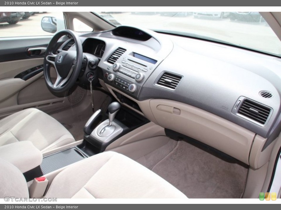 Beige Interior Dashboard for the 2010 Honda Civic LX Sedan #80711243