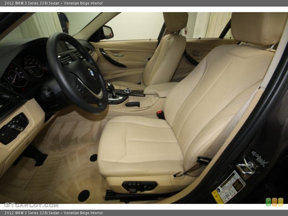 Venetian Beige Interior Front Seat for the 2012 BMW 3 Series 328i Sedan #80711948