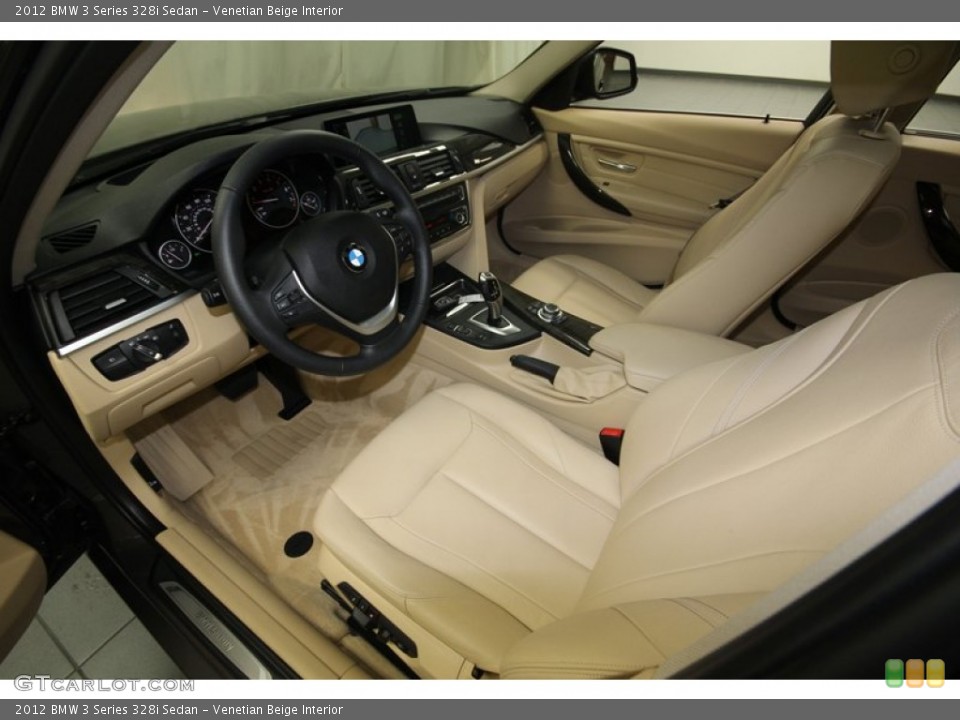 Venetian Beige Interior Prime Interior for the 2012 BMW 3 Series 328i Sedan #80712096