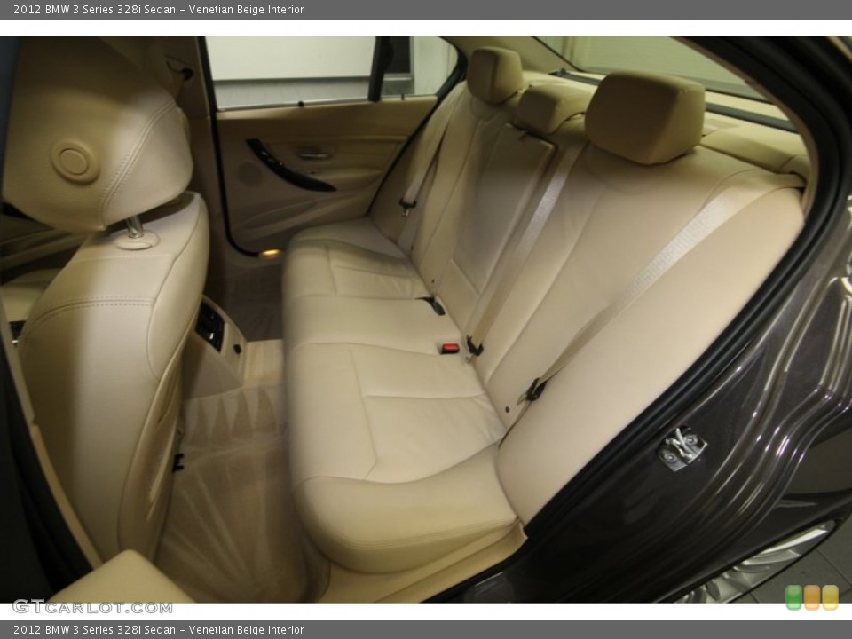 Venetian Beige Interior Rear Seat for the 2012 BMW 3 Series 328i Sedan #80712116