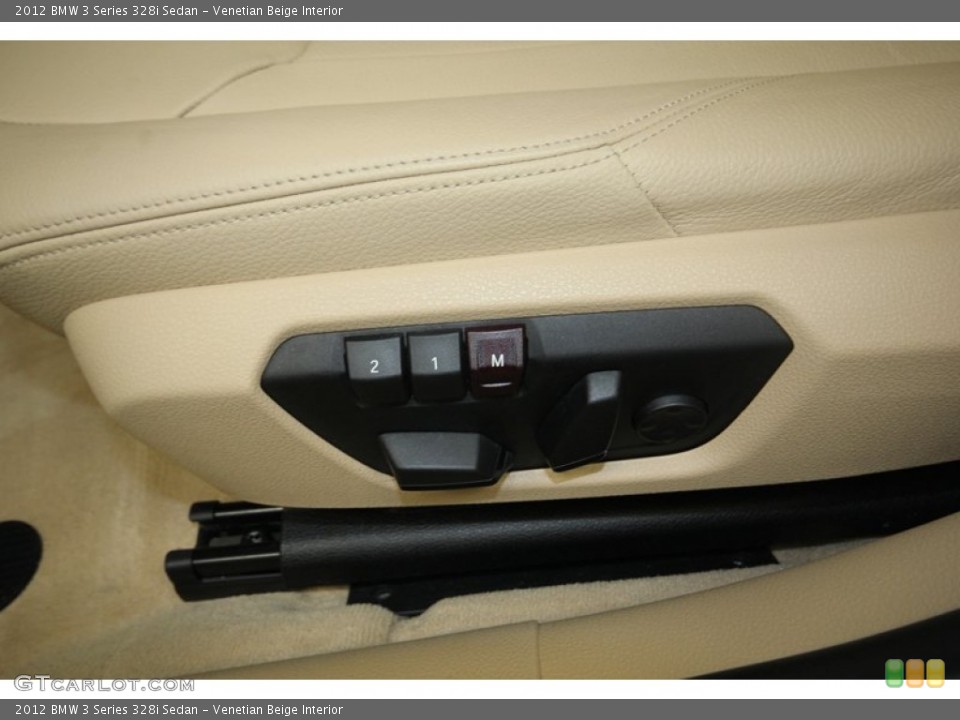 Venetian Beige Interior Controls for the 2012 BMW 3 Series 328i Sedan #80712160