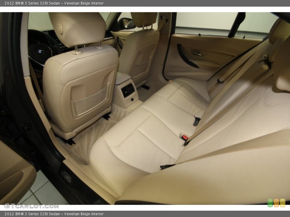 Venetian Beige Interior Rear Seat for the 2012 BMW 3 Series 328i Sedan #80712383