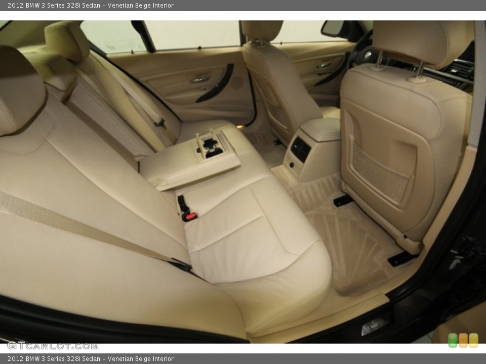 Venetian Beige Interior Rear Seat for the 2012 BMW 3 Series 328i Sedan #80712455