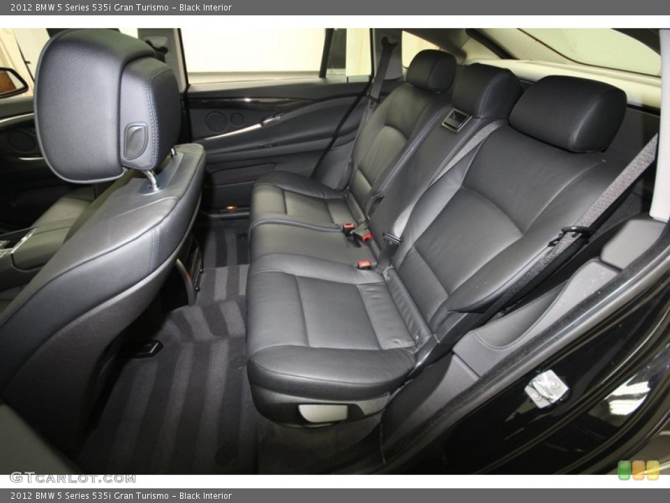 Black Interior Rear Seat for the 2012 BMW 5 Series 535i Gran Turismo #80713478