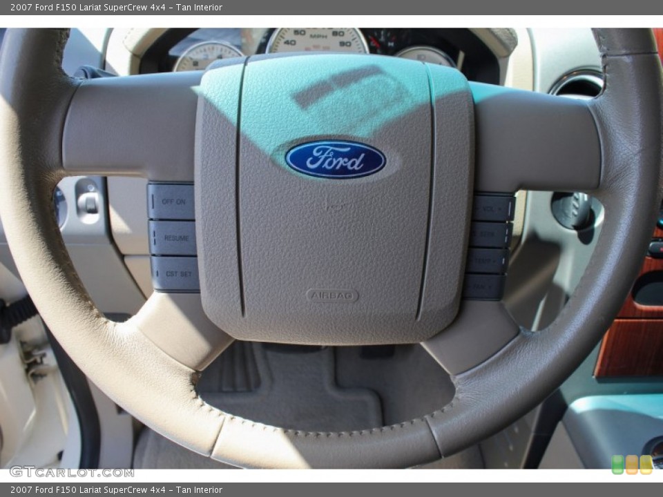 Tan Interior Steering Wheel for the 2007 Ford F150 Lariat SuperCrew 4x4 #80715569