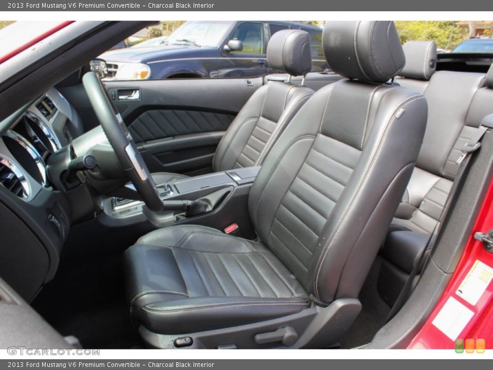 Charcoal Black Interior Front Seat for the 2013 Ford Mustang V6 Premium Convertible #80716093