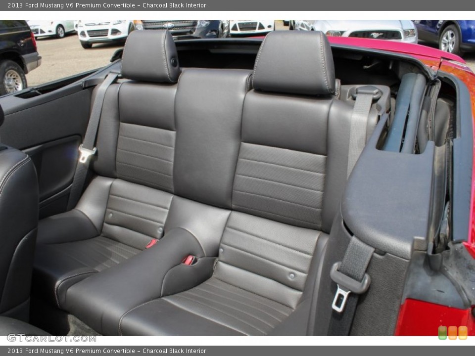 Charcoal Black Interior Rear Seat for the 2013 Ford Mustang V6 Premium Convertible #80716115