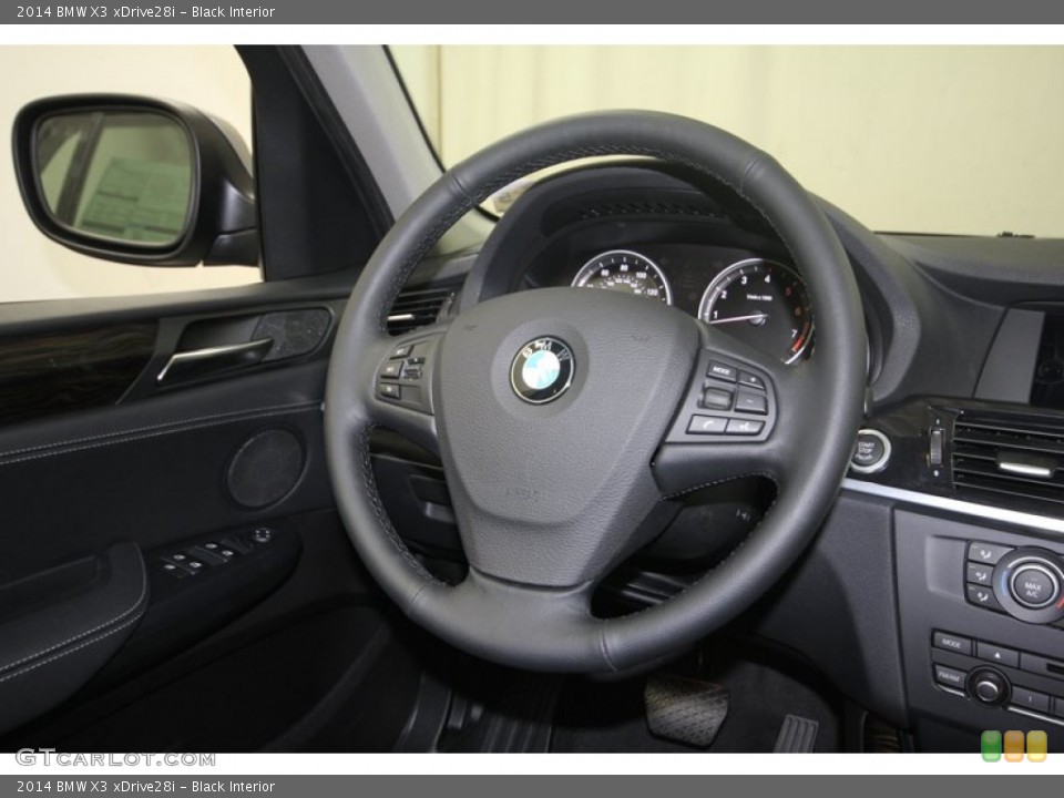 Black Interior Steering Wheel for the 2014 BMW X3 xDrive28i #80717285